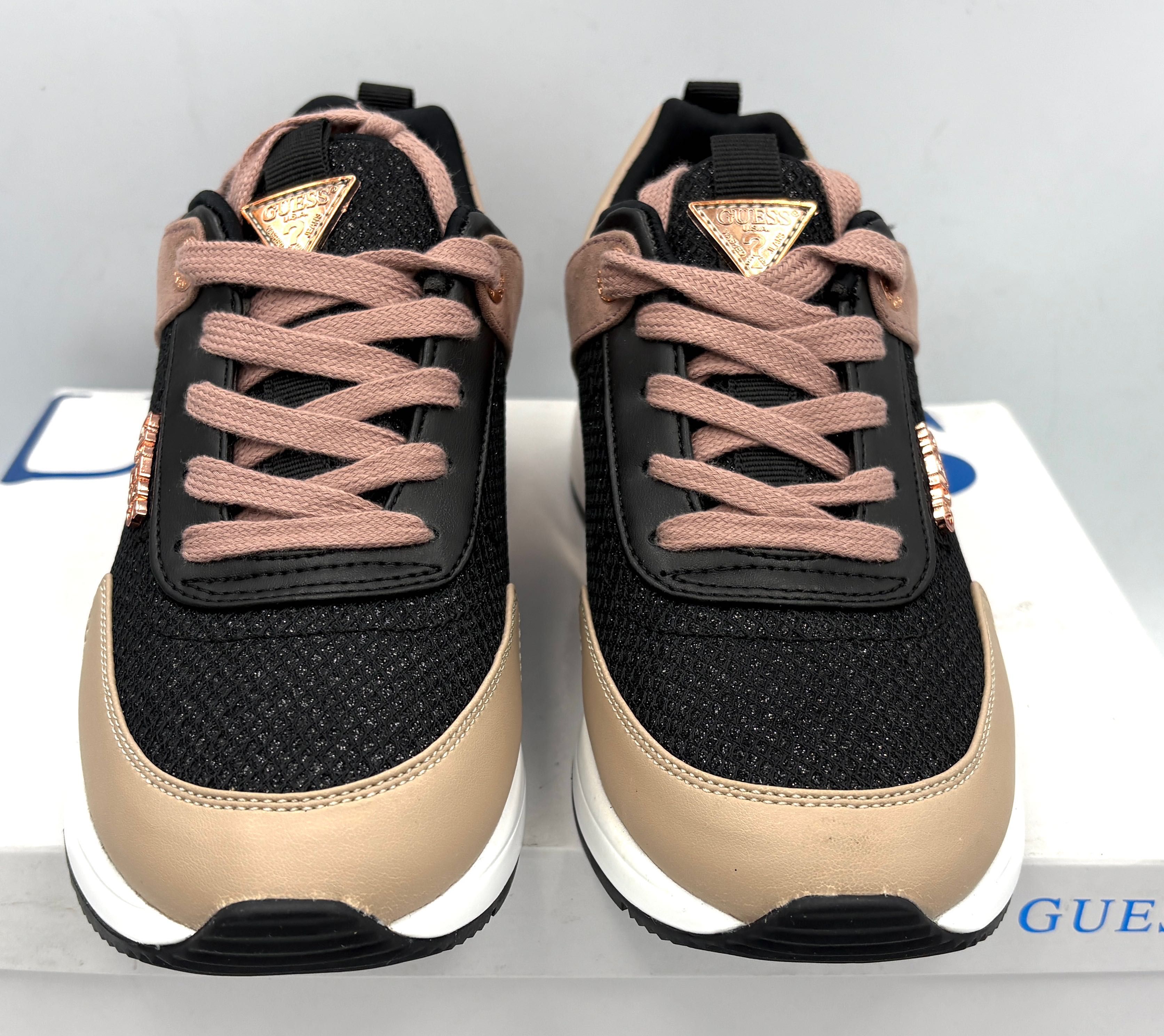 ‼️Nowe oryginalne sneakersy GUESS Marlyn3 różowe czarne 38 AZ 153