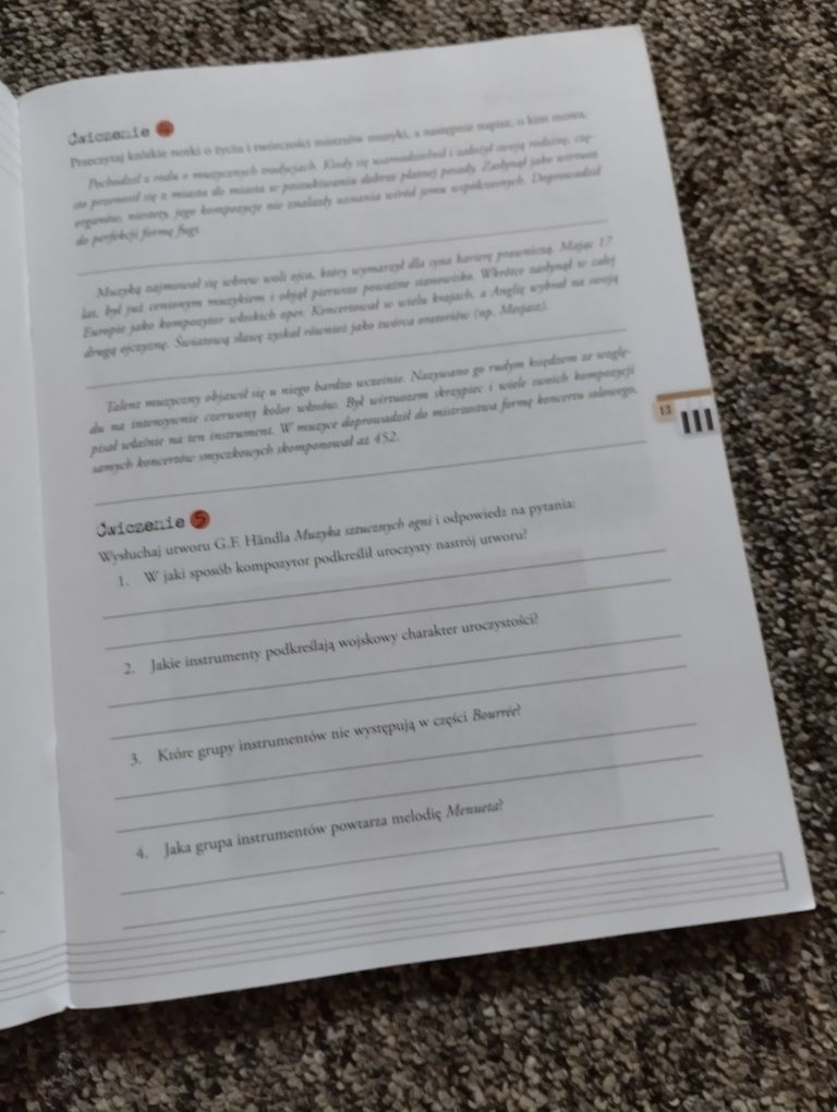 Muzyka ćwiczenia Muzyczny świat