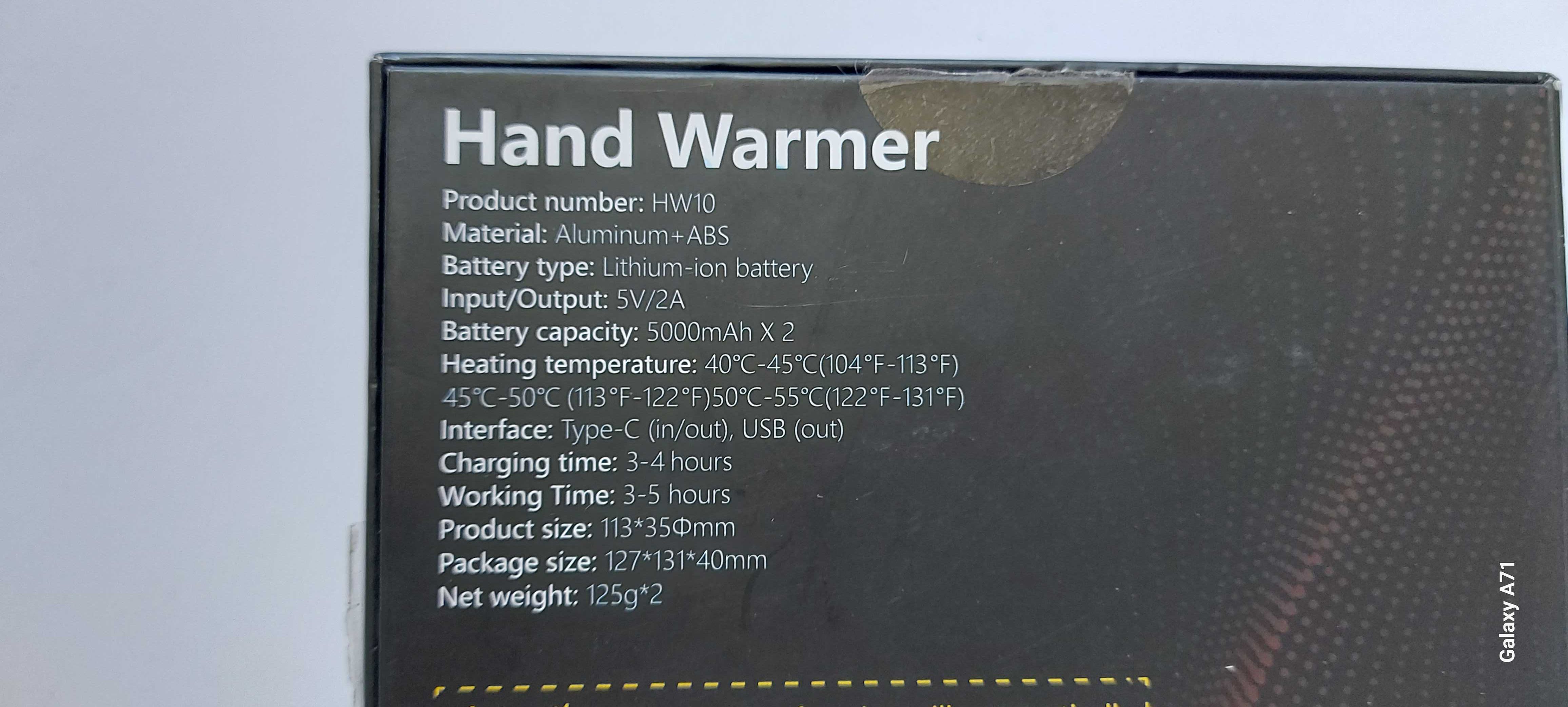 NOWY Hand Warmer ELEKTRYCZNY przenośny ogrzewacz dłoni