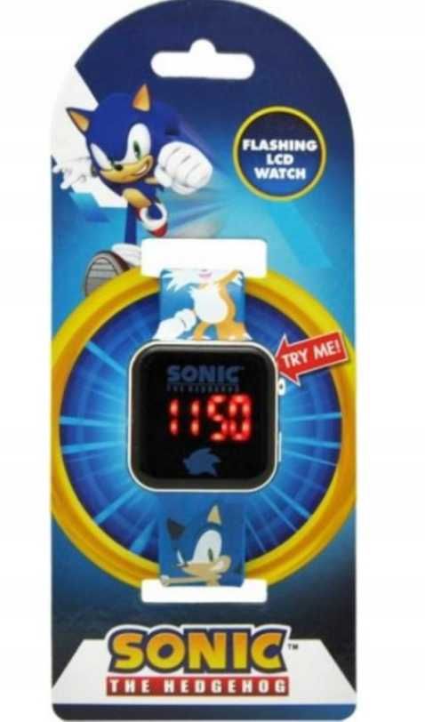 Sonic zegarek cyfrowy led z kalendarzem dla dziecka na rękę dziecięcy