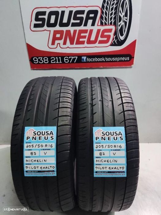2 pneus semi novos 205-50r16 michelin - oferta dos portes