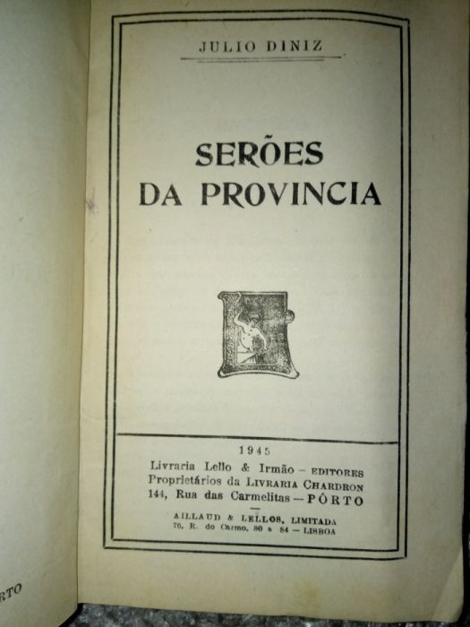 Livros julio diniz antigos