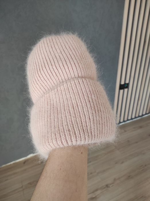 Шапка  пудрова /ангора