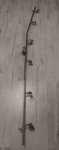 Nowoczesna srebrna lampa sufitowa, 240 cm, 6 lamp