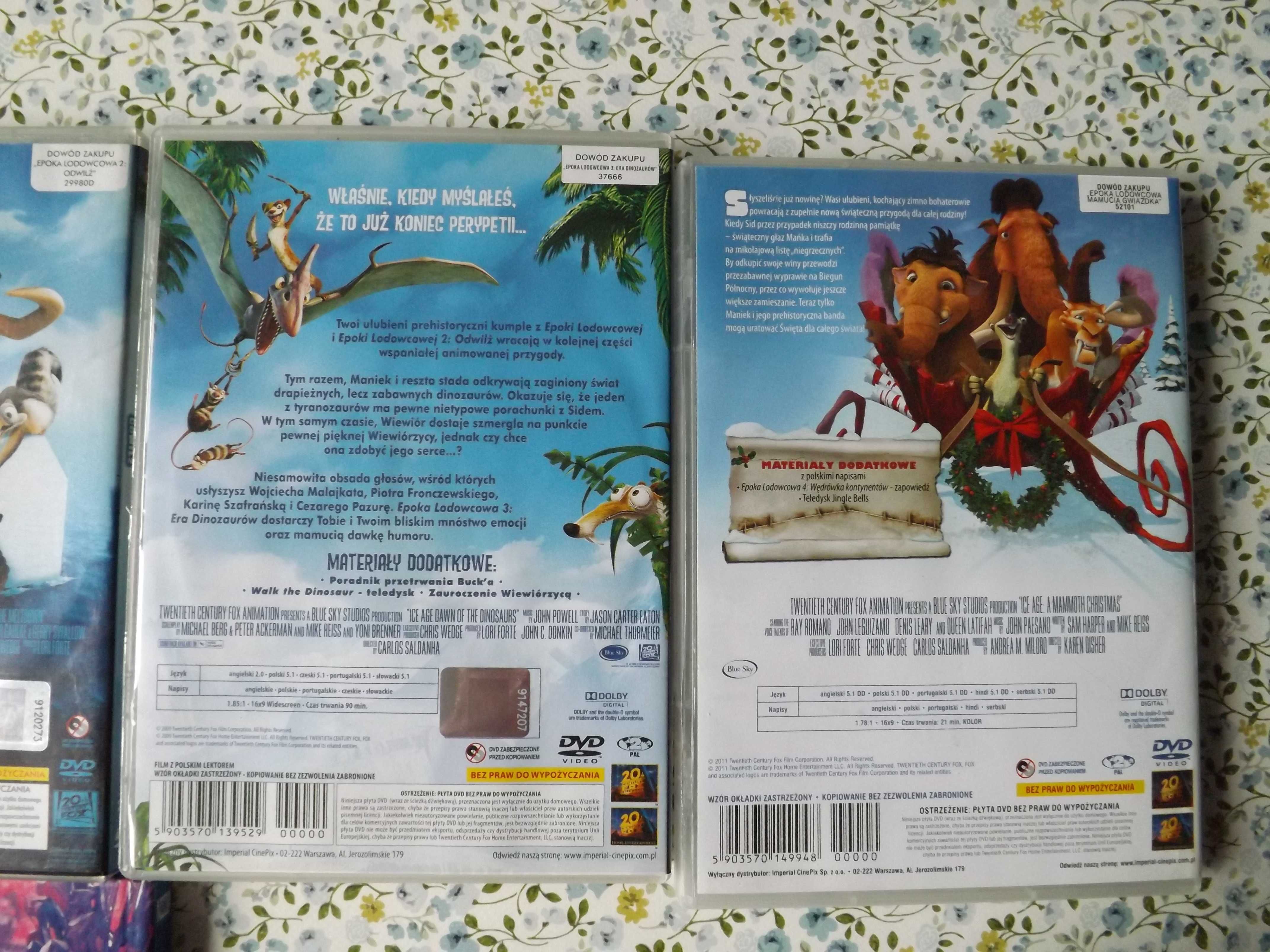 Epoka lodowcowa kolekcja komplet bajka dvd film