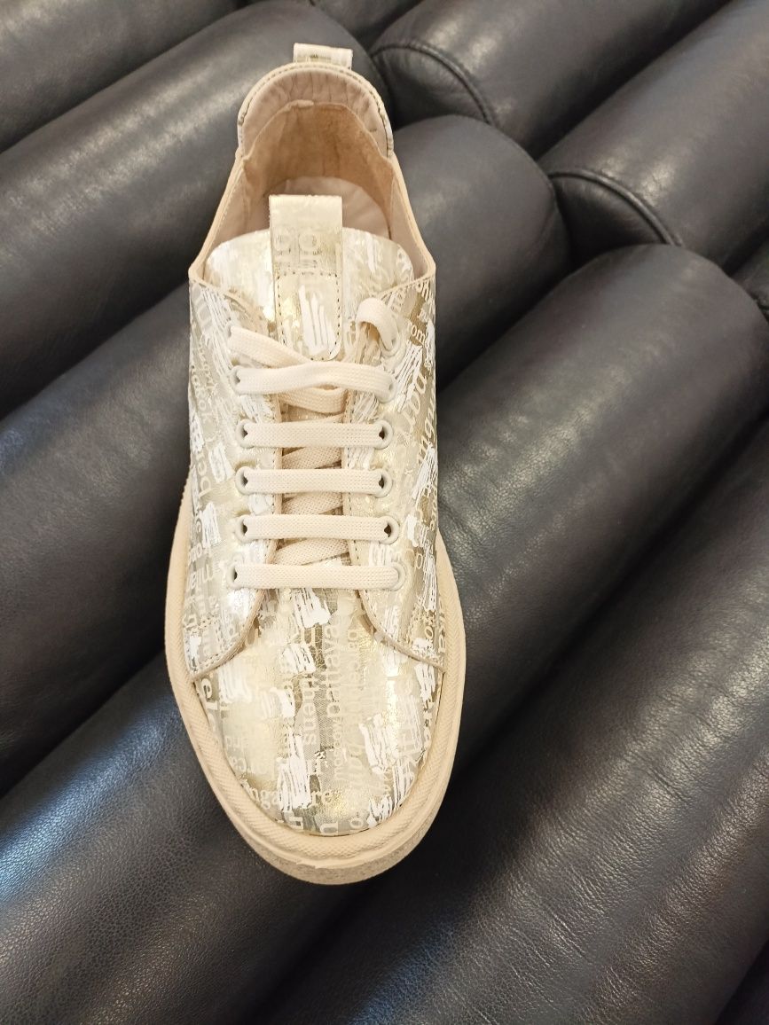 Buty na platformie skóra naturalna