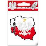 Naklejka pojedyncza kontur Polski