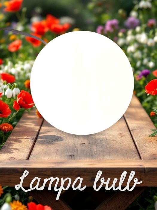 Lampa stołowa "Bulb" ze szkła vintage / lata 90.