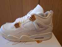 Buty Air Jordan 4 White & Gold / Metallic Gold 42