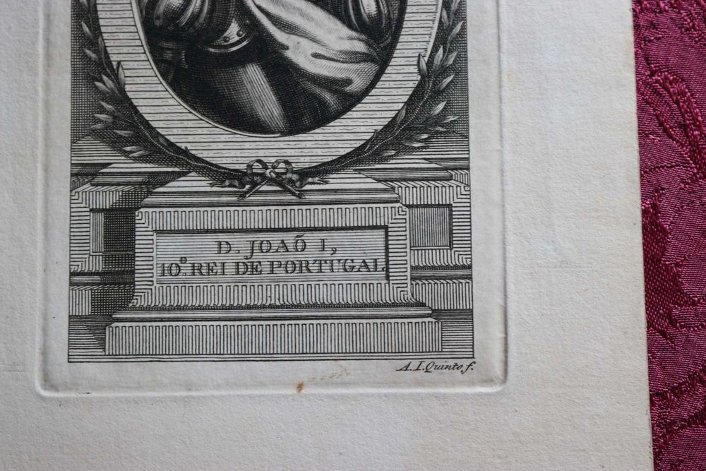 D. João I, 10º Rei de Portugal gravura 1806 António Quinto
