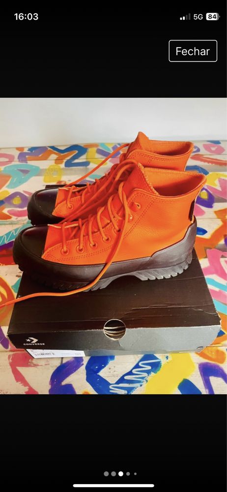 Sapatilhas botim em couro “CONVERSE “(Counter Climate) waterproof 37,5