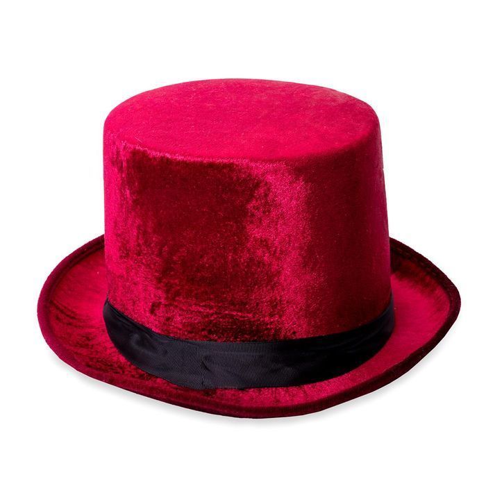 Strój Przebranie Kostium Kapelusz CYLINDER BORDO