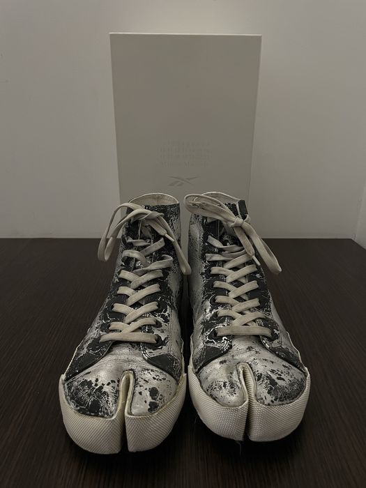 Maison Margiela Tabi High-Top Painted Canvas Sneakers EU 43