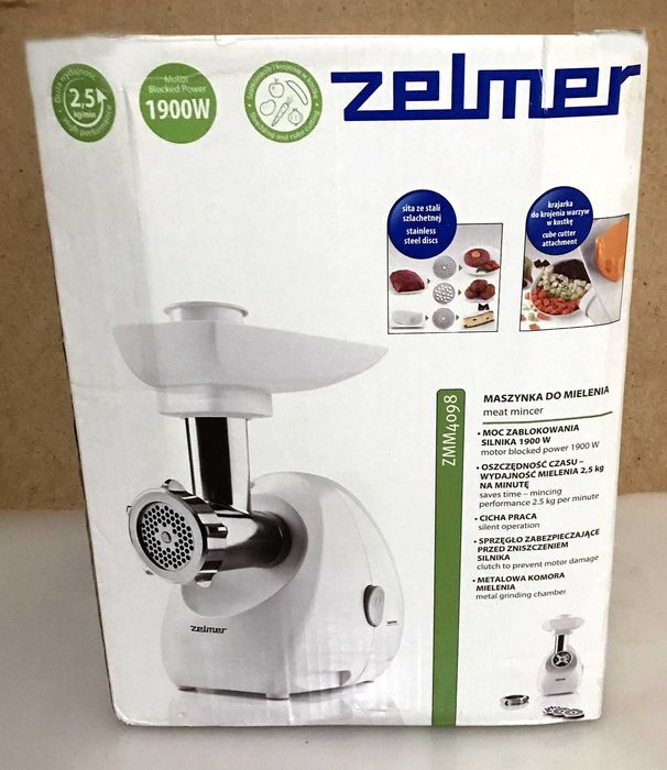 Мясорубка Zelmer ZMM4048W (887.89) 650/1900W, made in Poland, Original