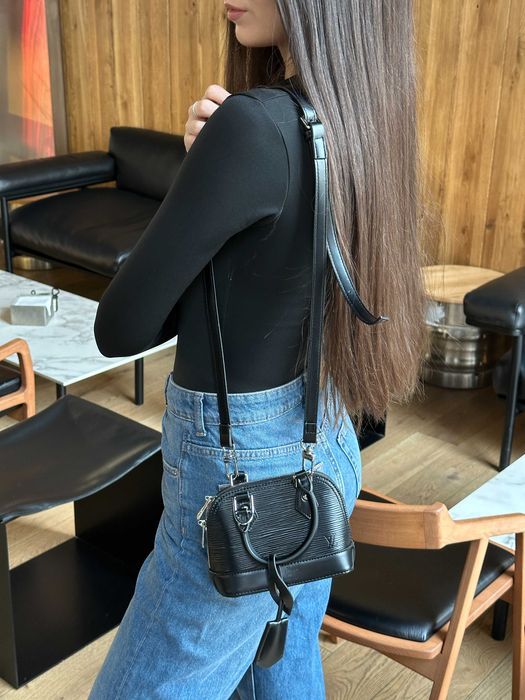 Сумка Louis Vuitton Nano Alma Epi Leather Black (Оплата при отриманні)