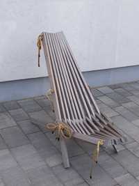 Krzesło ogrodowe składane leżak drewniany