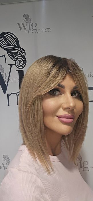Peruka z włosów naturalnych blond