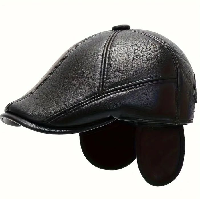 Kaszkiet męski skórzany stylowy