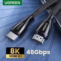 Кабель Ugreen HDMI 2.1 8k 60hz 4k 120hz HDR eARC 0.5/1/1.5/2/3/5 м