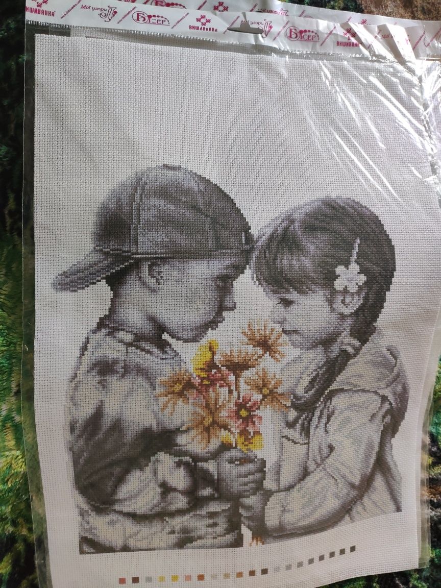Схема на канві для вишивки хрестом