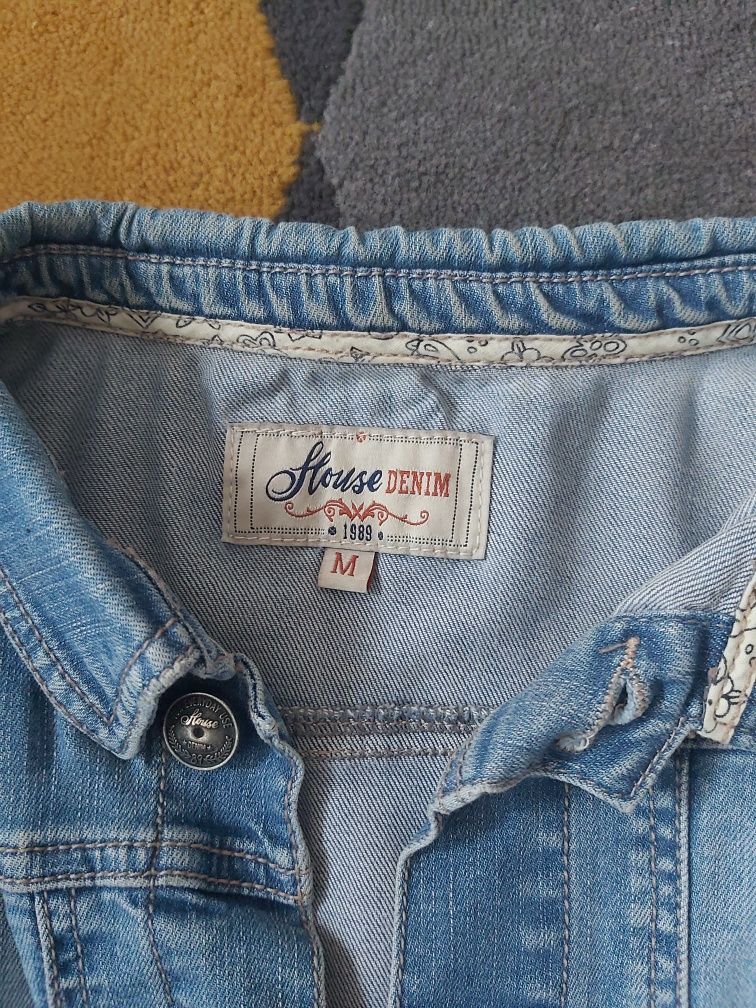 House kurtka jeansowa denim przecierana M