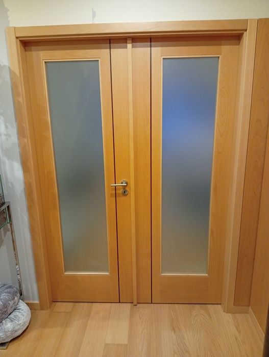 Conjunto de portas de madeira