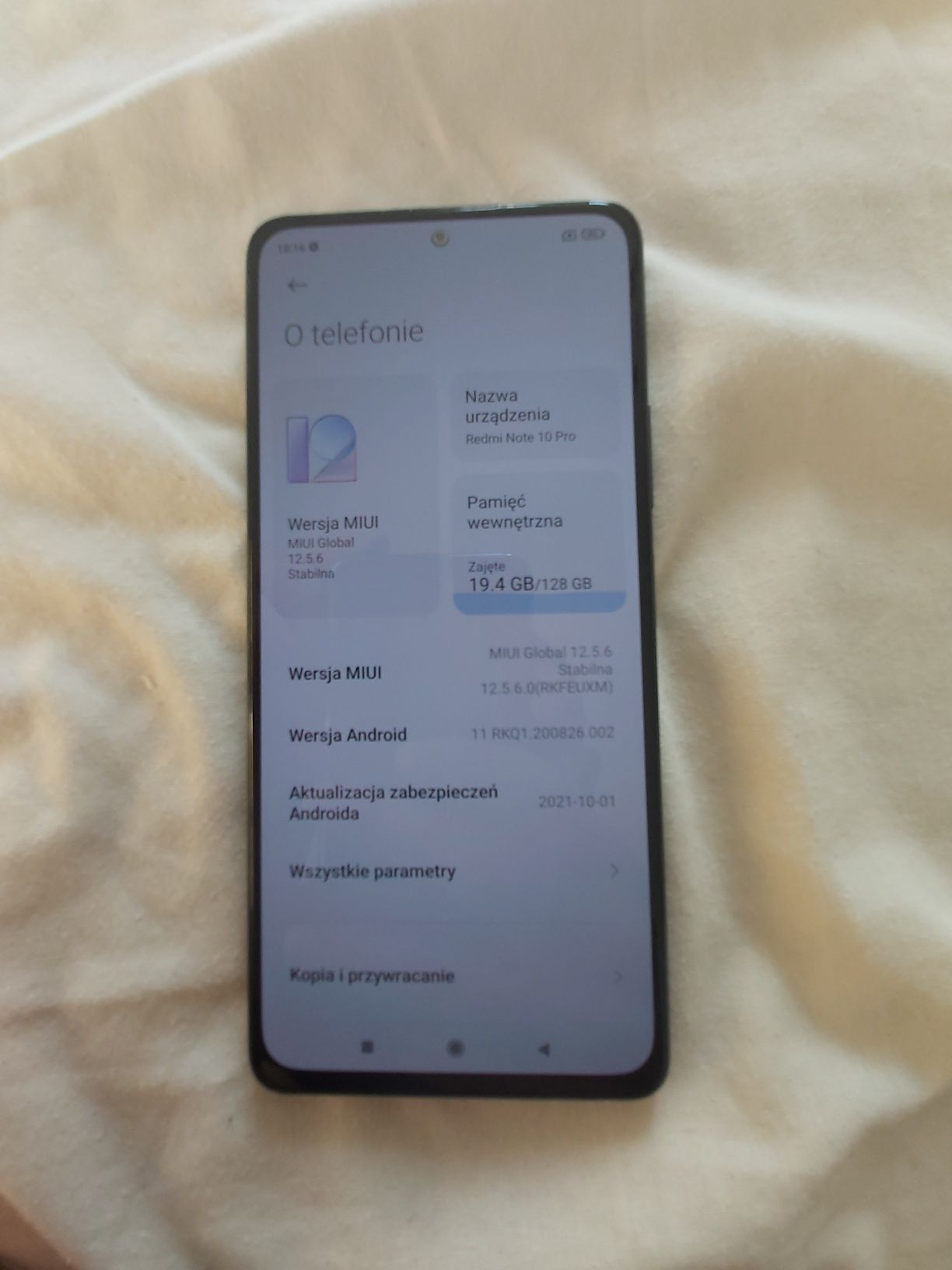 Redmi Note 10 PRO 6/128 bardzo dobry stan