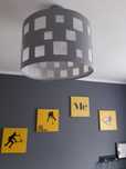Lampa sufitowa metablowa plus obrazki