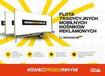 Reklama mobilna na nośnikach billboard, backlight, przyczepy reklamowe