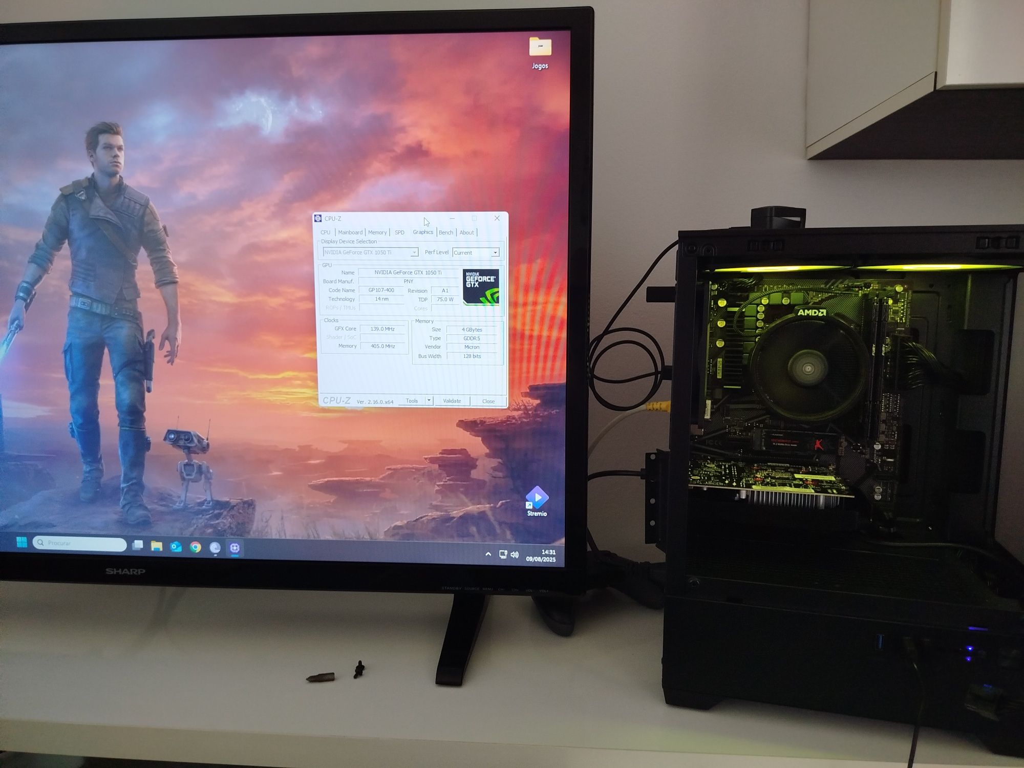 Placa gráfica GTX 1050ti 4g