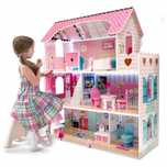 Domek dla lalek drewniany barbie