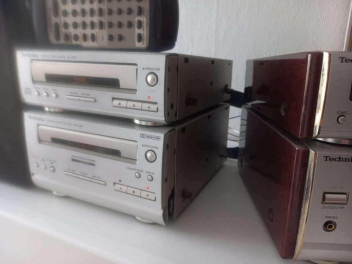 Mini wieża elementowa stereo hi-fi Technics z pilotem Tanio