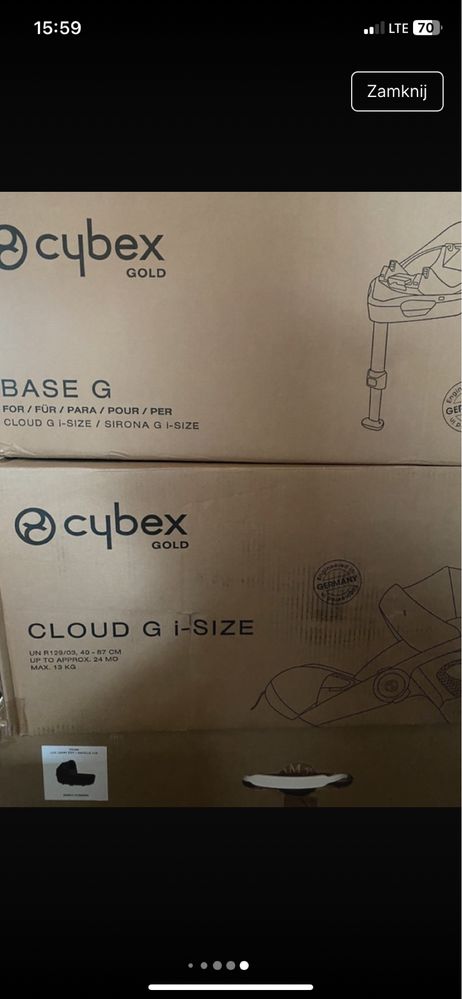 Zestaw cybex baza i fotelik clout G