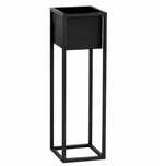 KWIETNIK CZARNY metalowy wysoki 70 cm stojak na doniczki kwiaty