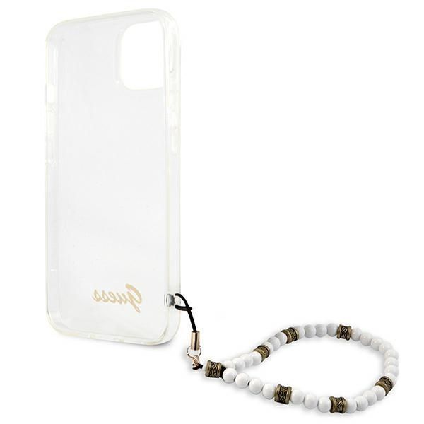 Etui Guess Iphone 13 / 14 / 15 6.1" Transparent White Pearl