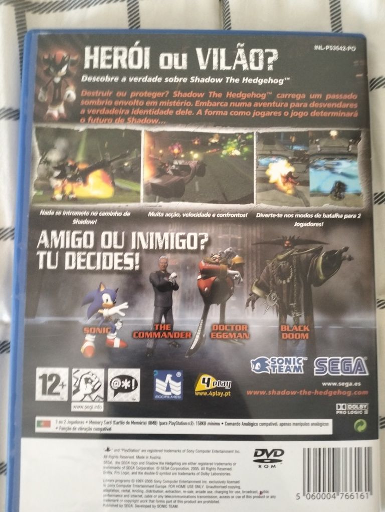 Shadow the hedgehog PS2