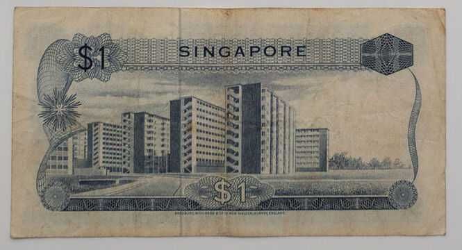 Banknot 1 Dollar - Singapur P.1  1967 Rzadki