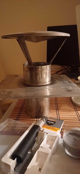 daszek kominowy z stali nierdzewnej fi 110