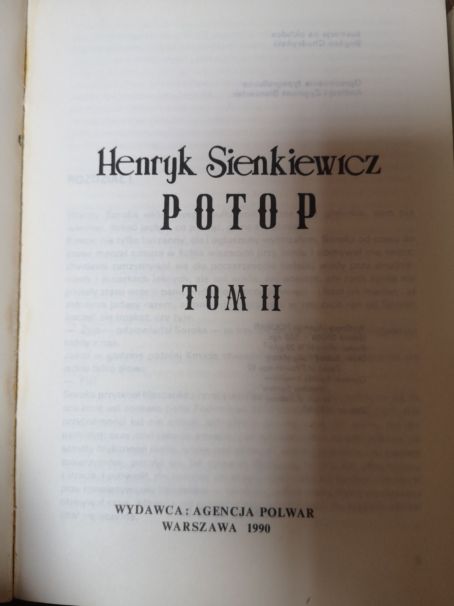 Potop tom II i III - Henryk Sienkiewicz