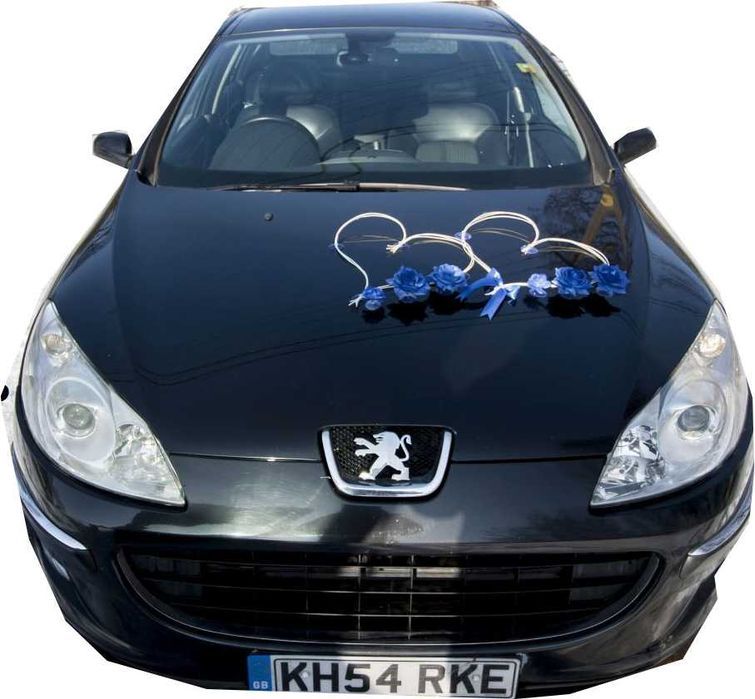 NOWA delikatna dekoracja samochodu na samochód ślubny 083