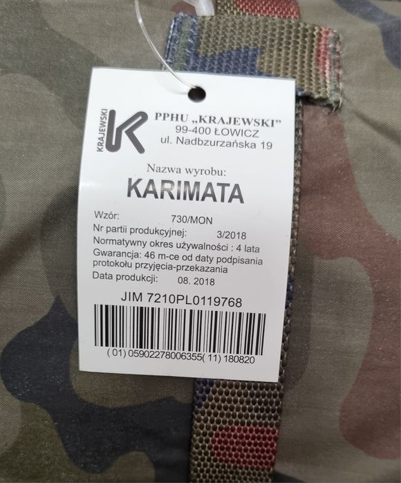 Karimata wojskowa wz 730/MON nowa