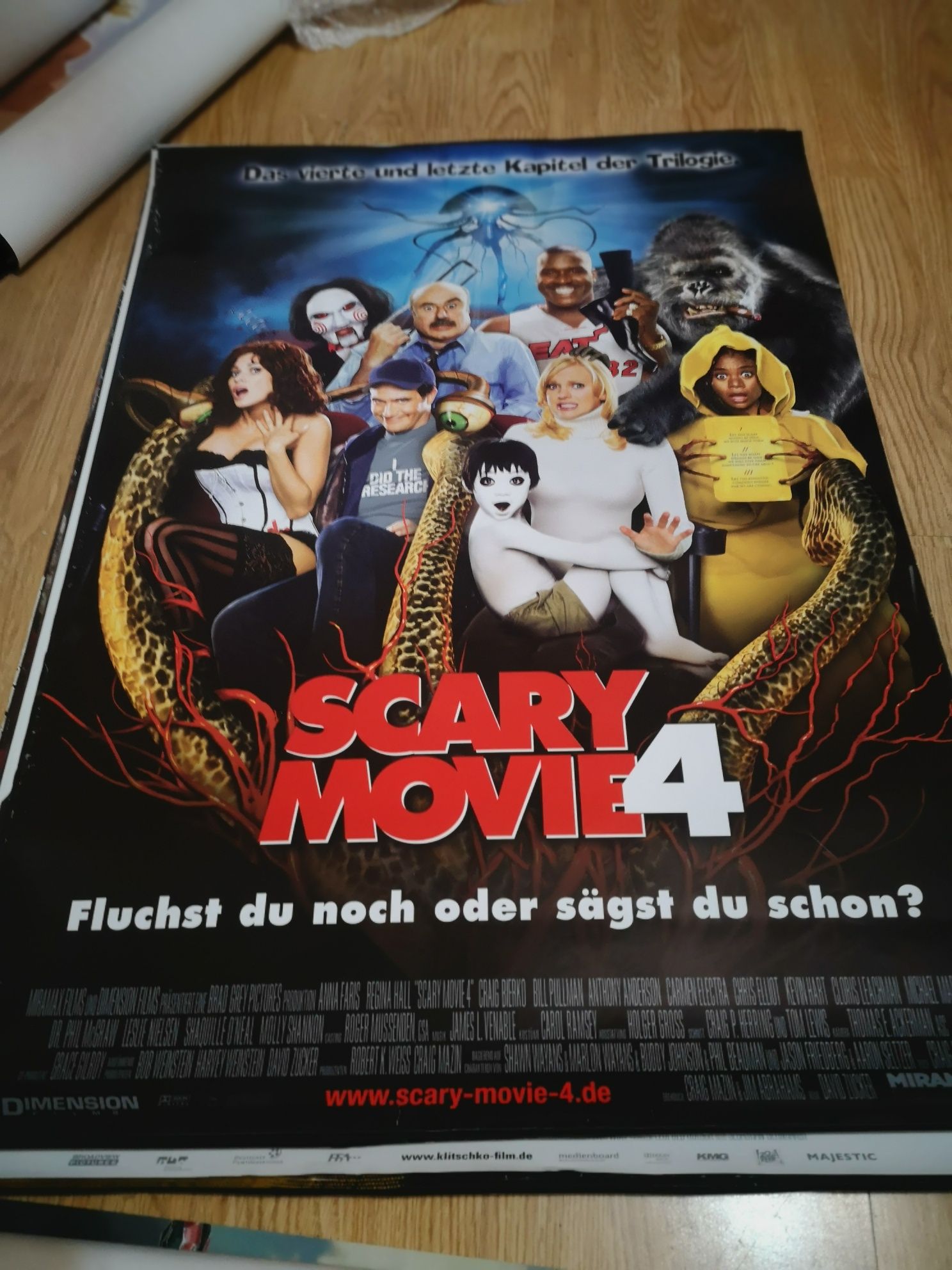 Plakat kinowy filmowy Straszny film 4 niemiecki