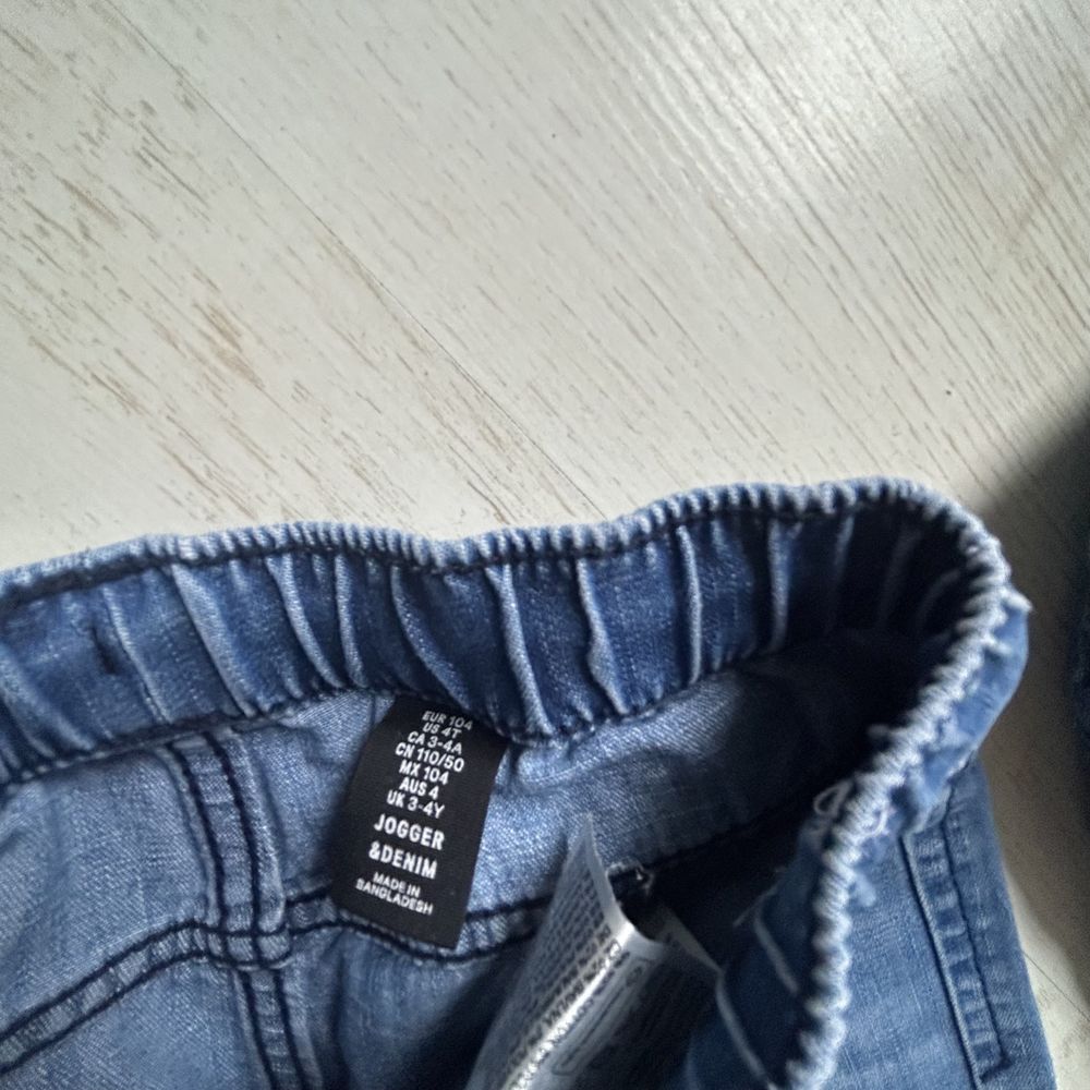 2 pak jeansy buggy HM r 110 komplet zestaw spodnie