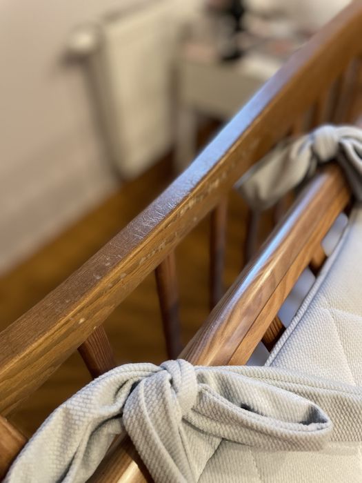 Łóżeczko Woodies 2w1 Noble Cot vintage + materac + dodatki
