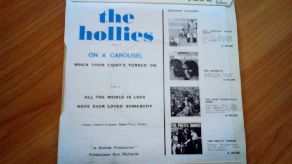 The Hollies on a carousel 1967