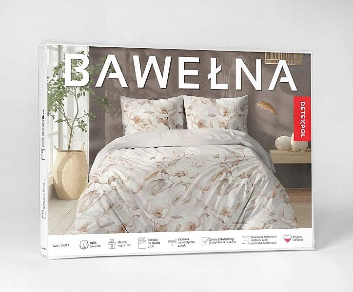 Komplet pościeli BAWEŁNIANEJ VICENZA 220x200/3 części elegancka z wzor