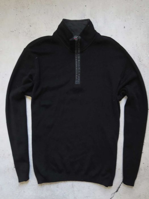 Paul&Shark sweter wełniany halfzip L