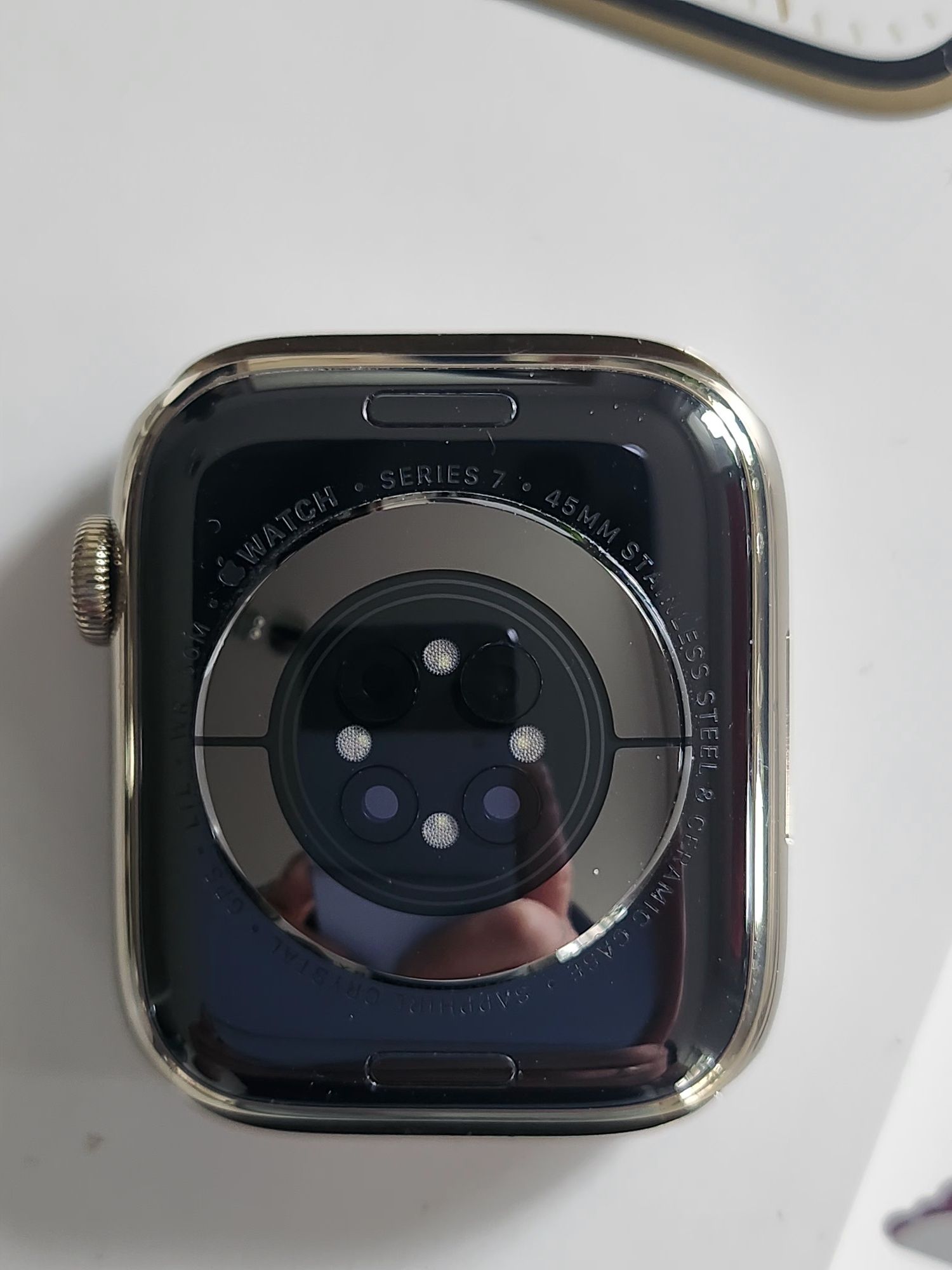 Apple watch iWatch 7 45mm e-sim Gold + paski / zamiana