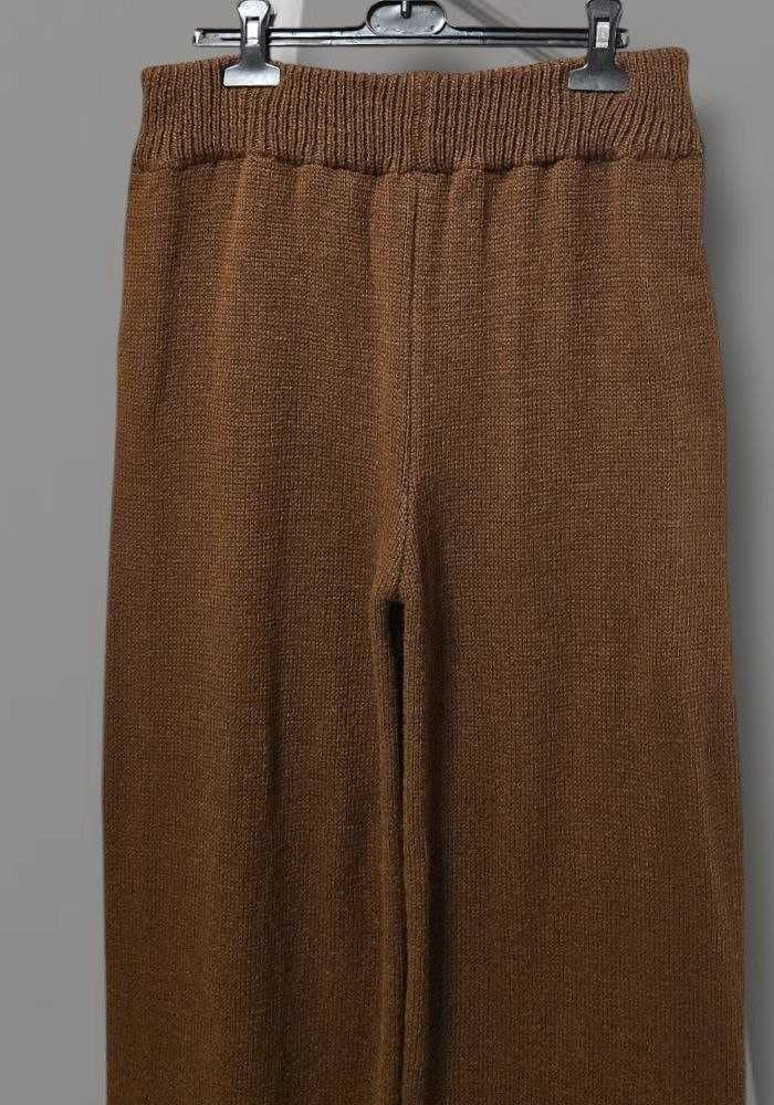 Широкие вязаные брюки зимние брюки трубы, р. L/XL