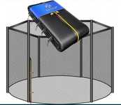 Siatka ochronna do trampoliny KESSER 427 cm | 200 cm wysokości | PE